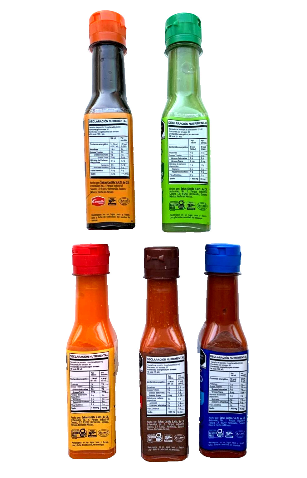 5-Pack Mexico Lindo Salsa Varias 150ml/5oz Assorted Hot Sauces