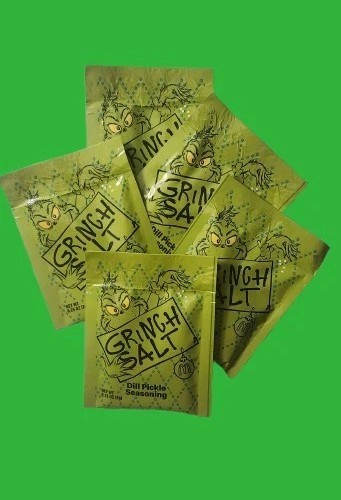 GRINCH SALT – French Fry Dill Pickle Seasoning – McDonalds 2025 (5 packets)