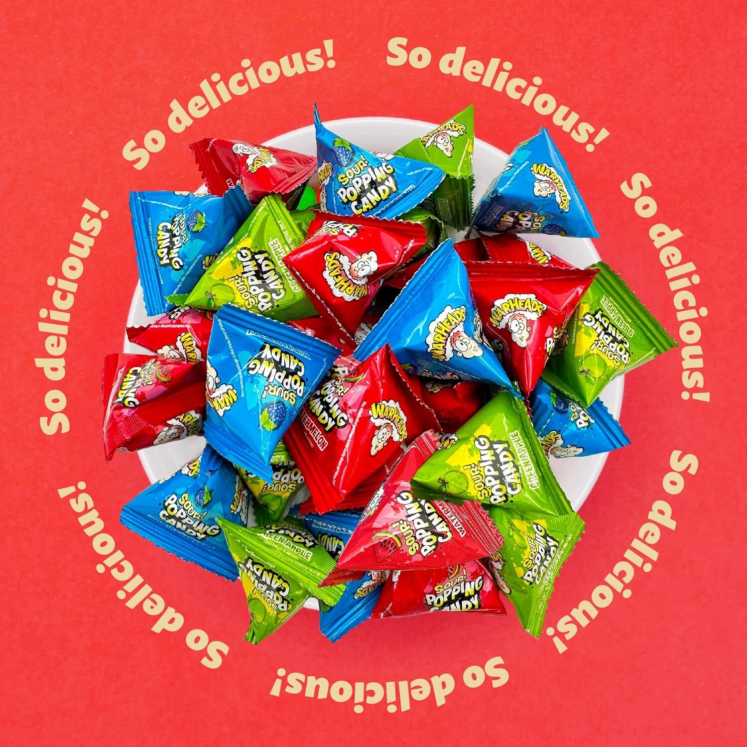 Warheads Sour Popping Candy – Assorted Fruit Flavors, 24 Pieces Pack