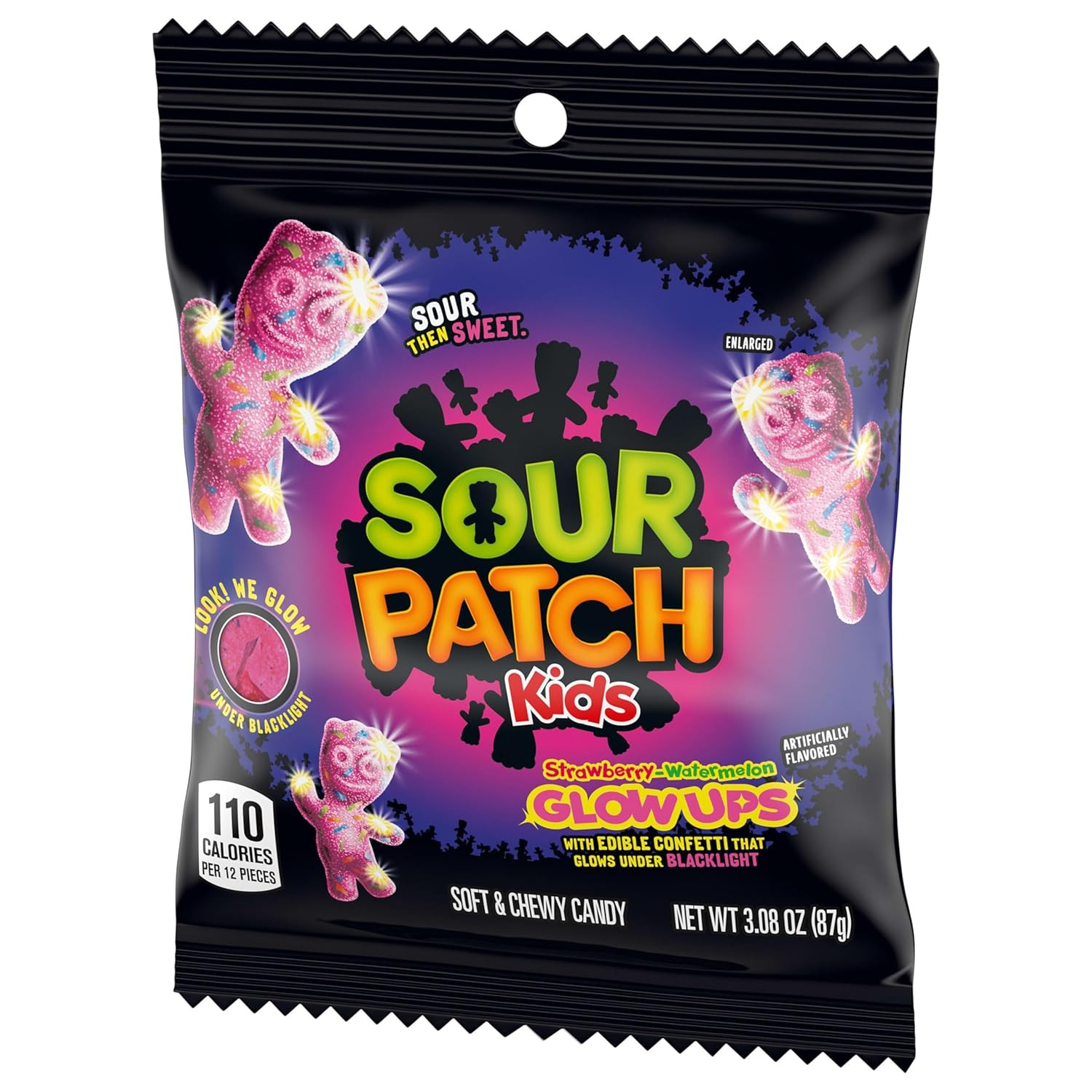Glow Ups Strawberry-Watermelon Soft & Chewy Gummy Candy, Bulk Candy, 12-3.08 Oz