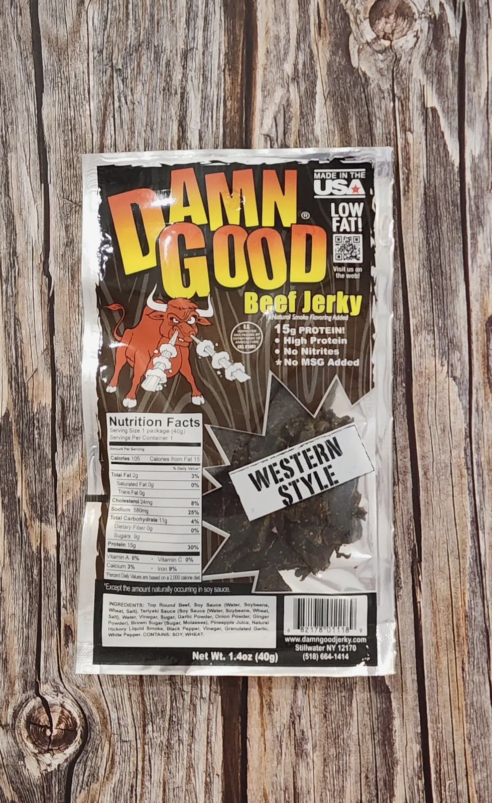 5 package bundle – Damn Good Beef Jerky Western Style 40g Low Fat No MSG Added