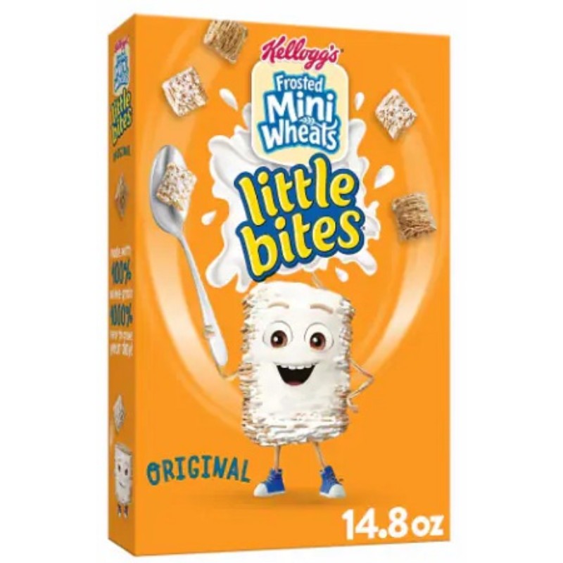 10x Kellogg’s Frosted Mini Wheats Bites Cereal Original Snack Bulk Lot 14.8oz