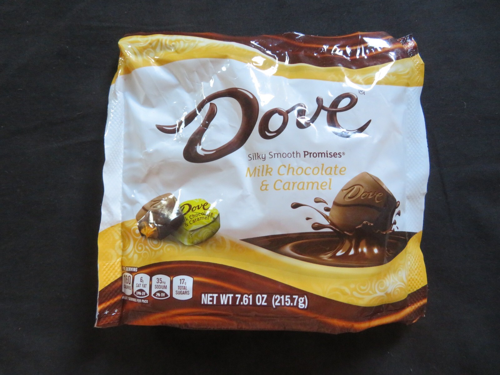 (1) Bag Of Dove Silky Smooth Promises Milk Chocolate & Caramel 7.61 Oz !