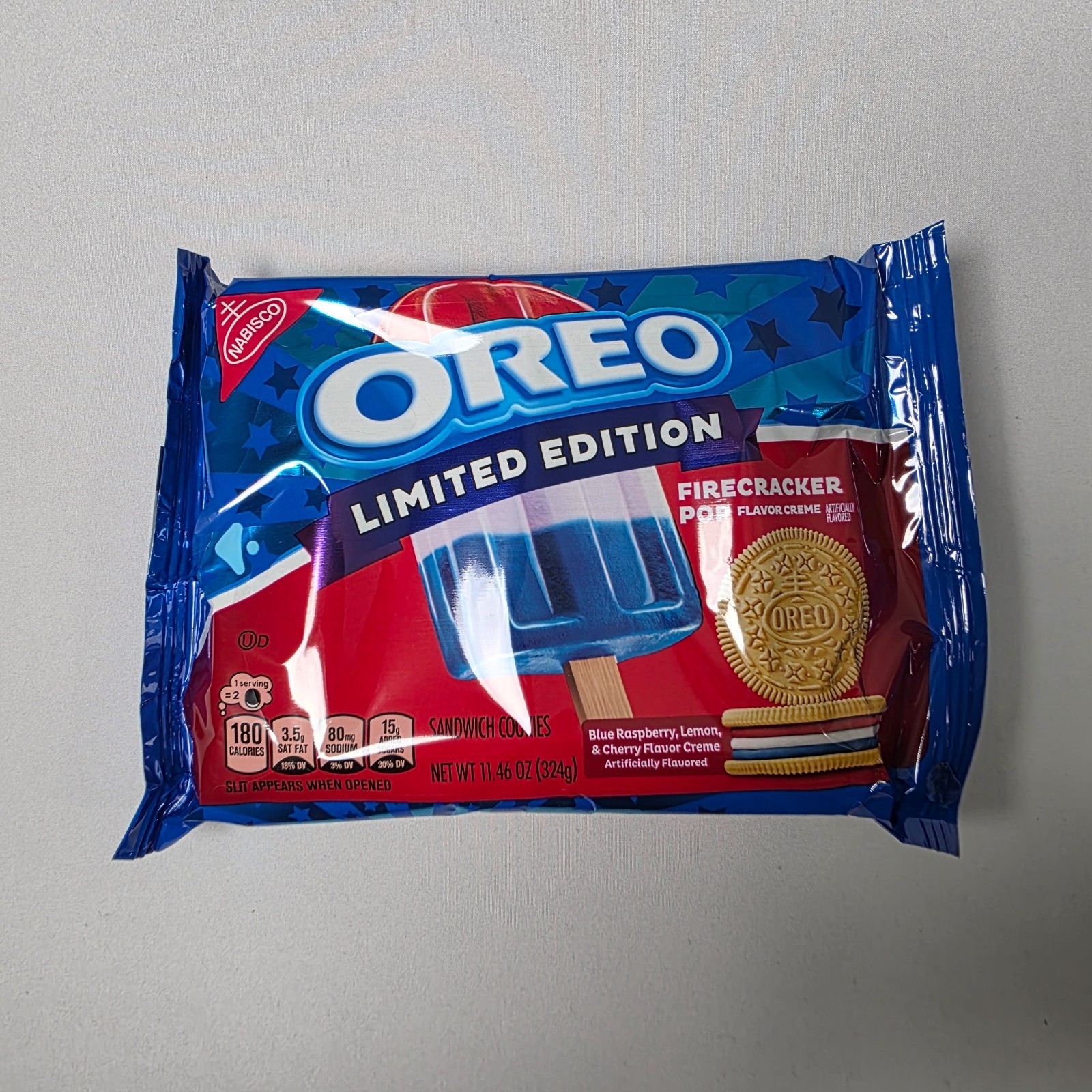 OREO LIMITED EDITION FIRECRACKER POP FLAVOR CREME SANDWICH COOKIES 11.46 OZ