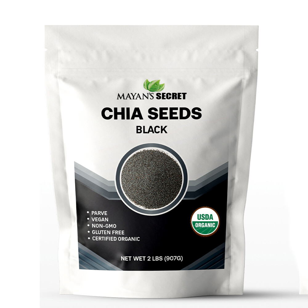 2 LBS USDA ORGANIC PURE PREMIUM BLACK CHIA SEEDS VEGAN,GLUTEN-FREE,nonGMO,FRESH