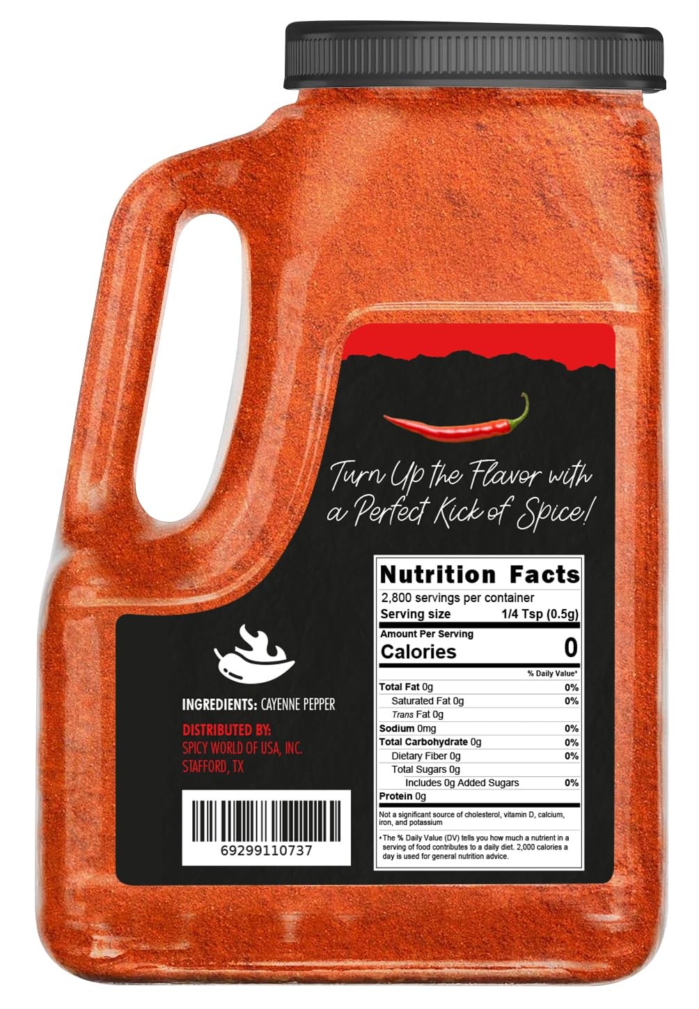 Spicy World 5lb Bulk Hot Cayenne Powder 50k SHU All Natural & GlutenFree