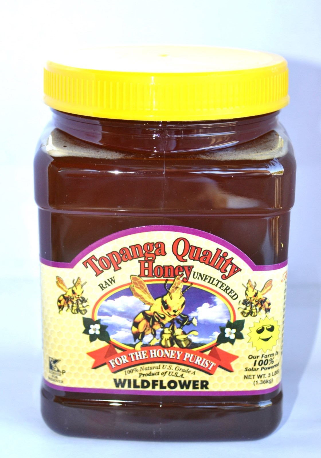 3lbs BEST Quality Raw Honey Unfiltered Honey Wildflower Grove CA (Kosher)