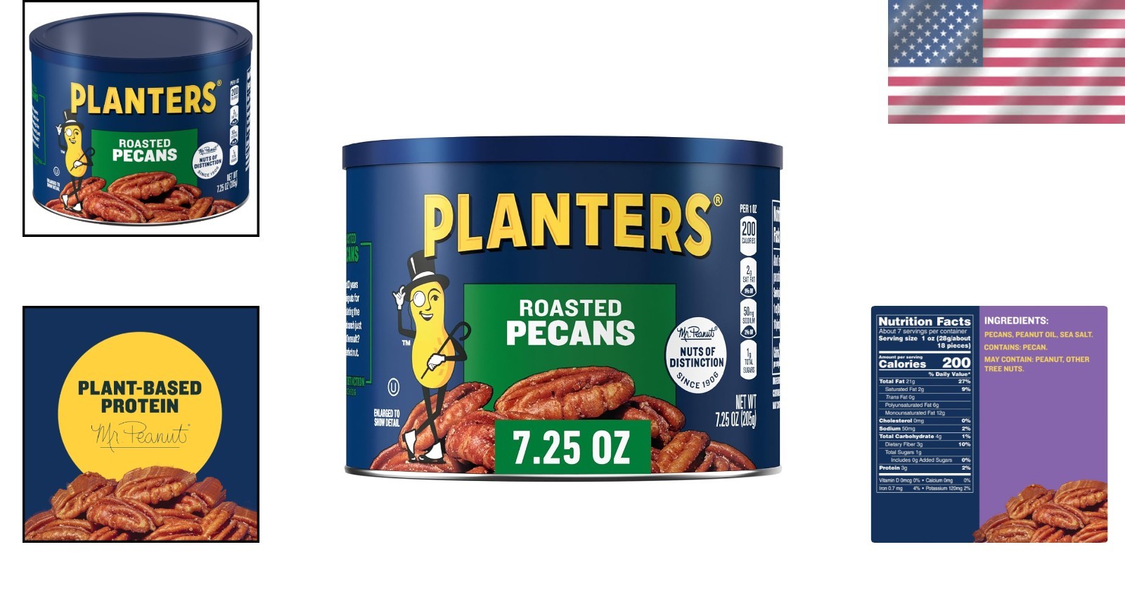 Delicious 7.25 oz Roasted Pecan Nuts – Perfect for Snacking & Baking