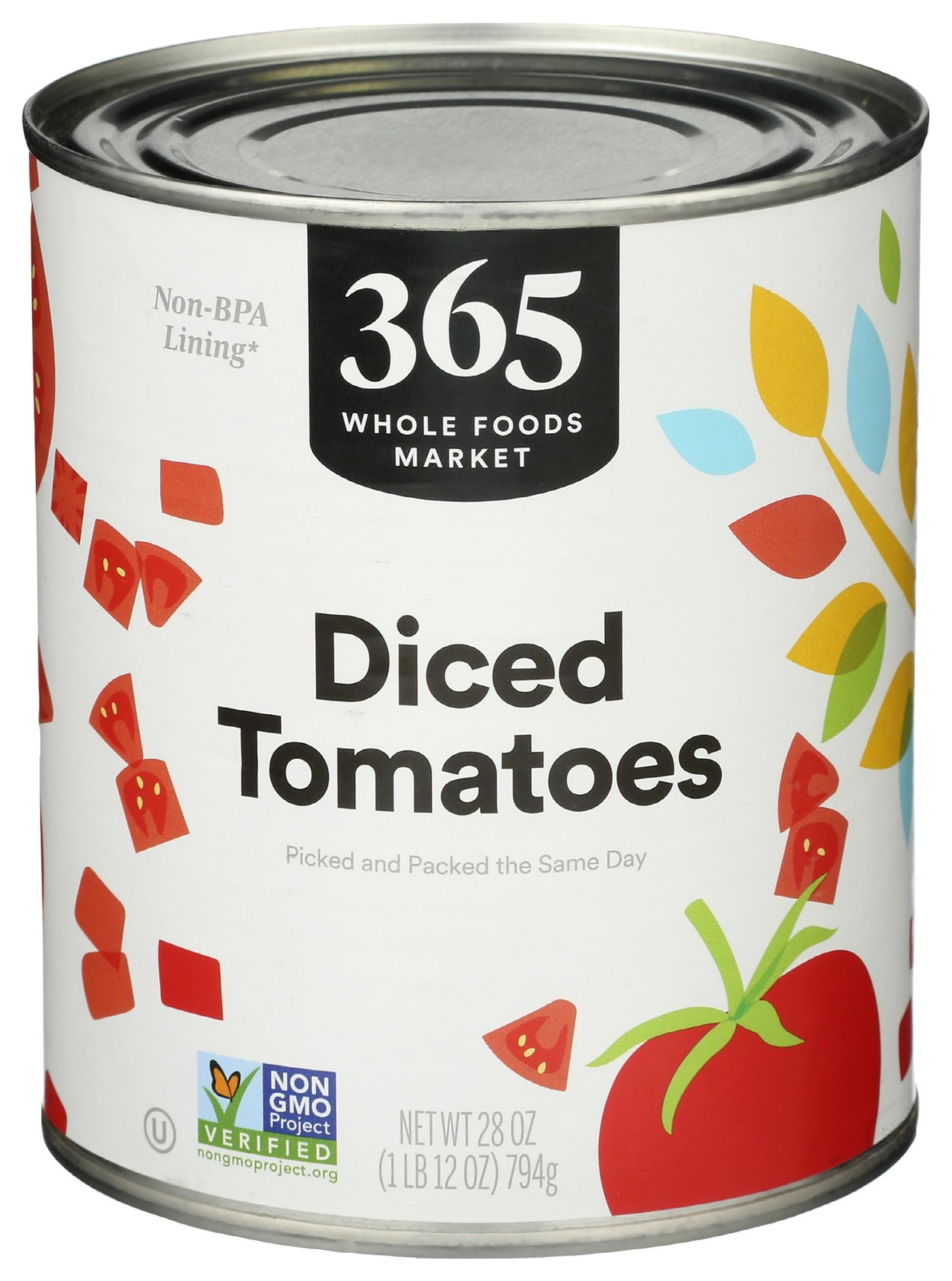 365 by Whole Foods Market, Diced Tomatoes, 28 Ounce 1.75 Pound (Pack of 1)