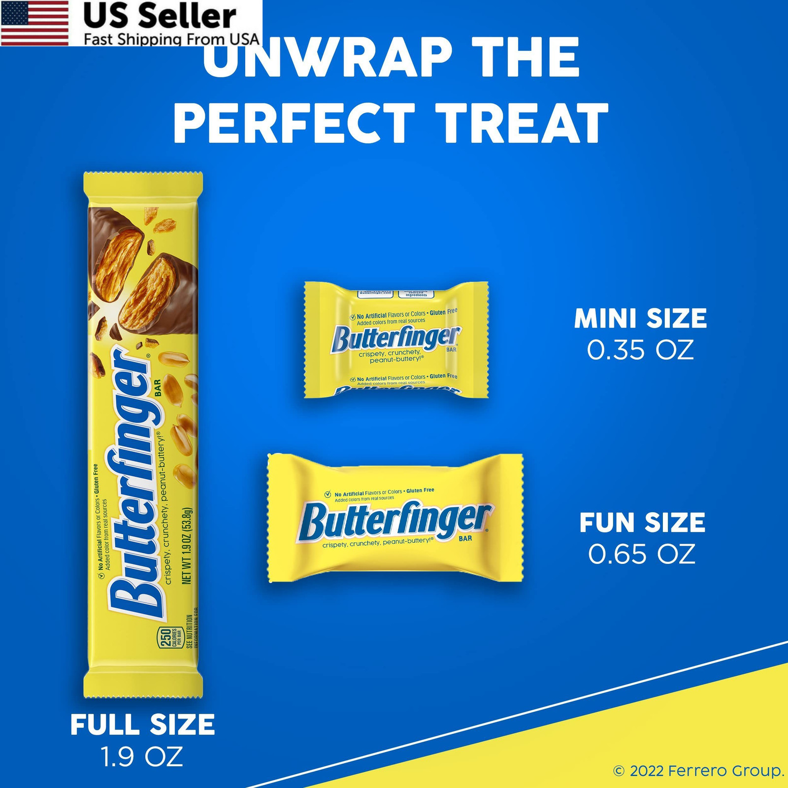 Butterfinger Full Size Candy Bar, 36 Count, 36 Count (Pack of 1), Chocolate