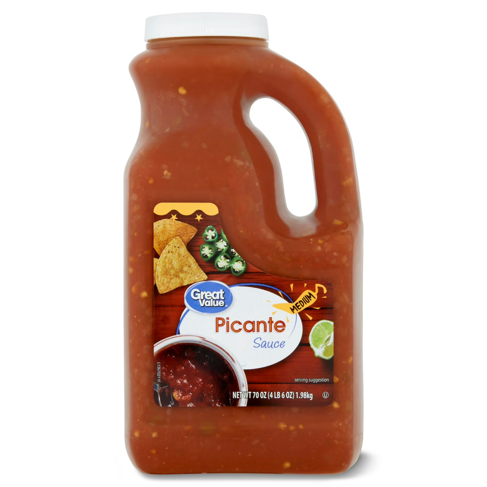 Great Value Medium Picante Sauce, 70 oz…