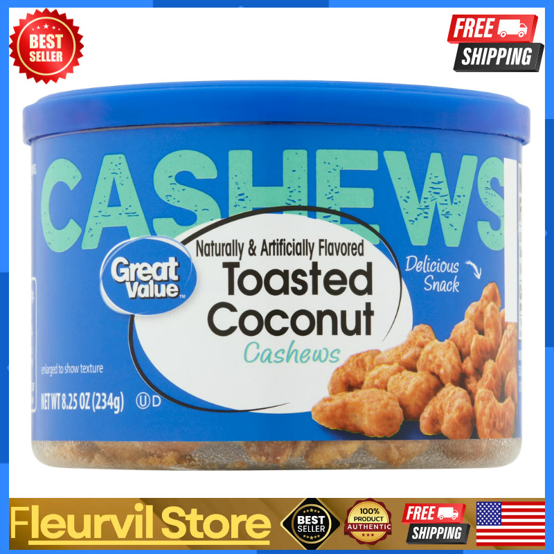 Great Value Toasted Coconut Cashews, 8.25 oz