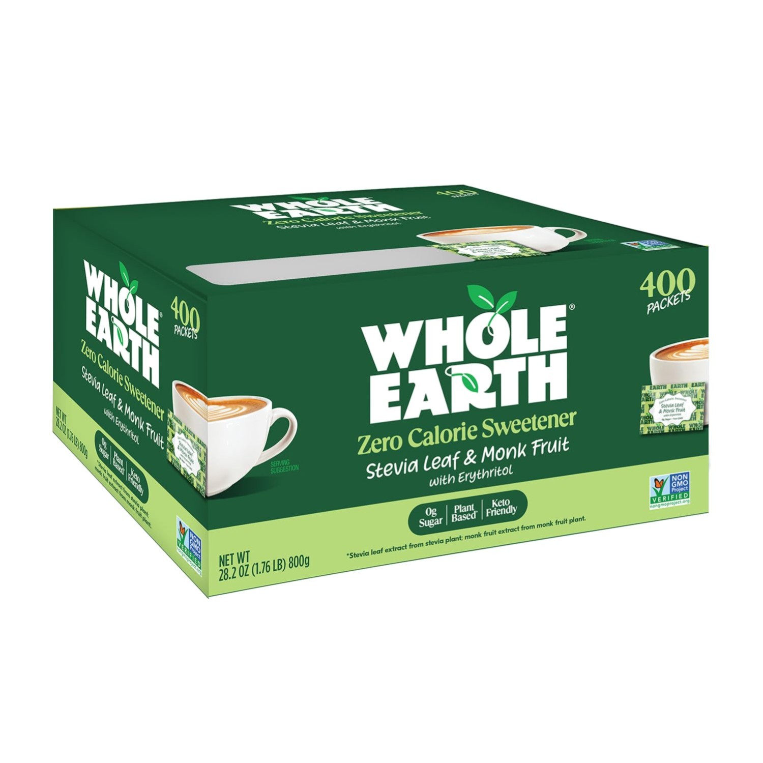 Sweetener Co. Stevia & Monk Fruit Sweetener, Erythritol Sweetener, Stevia Pac…