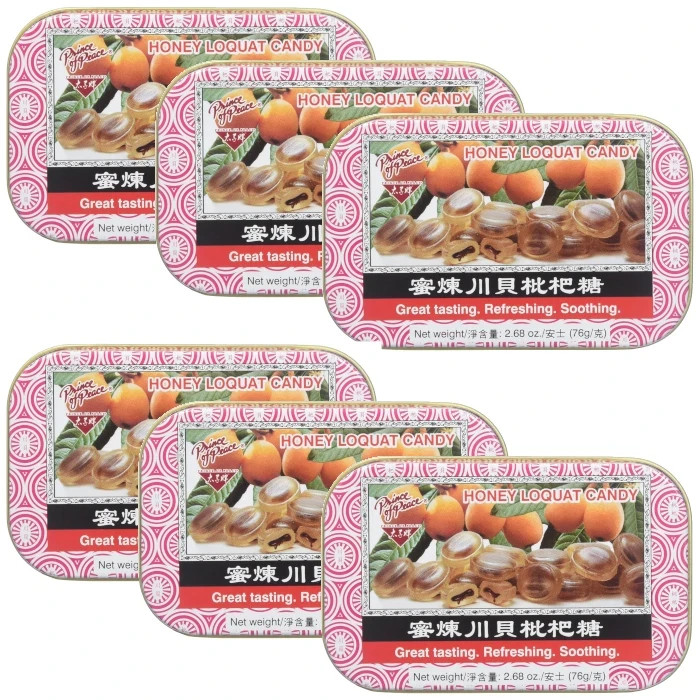 Prince of Peace Honey Loquat Candy 2.68 oz Each (Pack of 6)