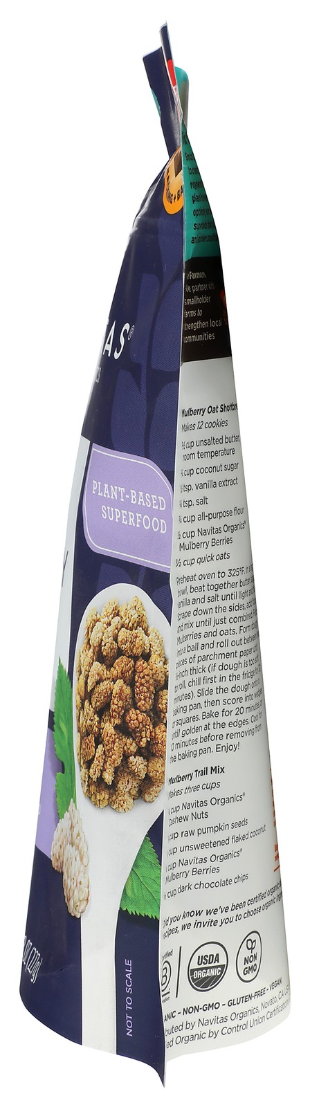 Organic Dried Mulberry Berries 8 Oz Navitas Organics Pouch 12 Pack