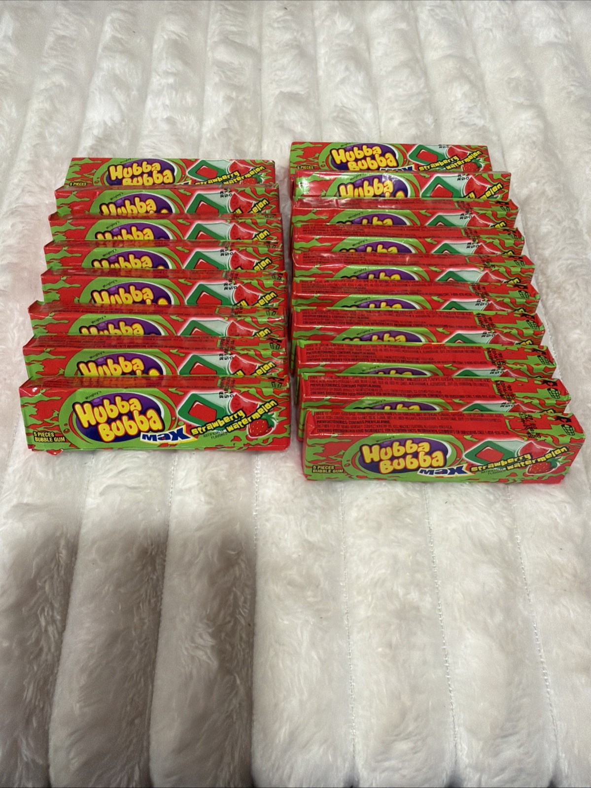 Hubba Bubba Max Strawberry Watermelon 18 Packs Of 5 BB 5-2-26 – FREE SHIPPING