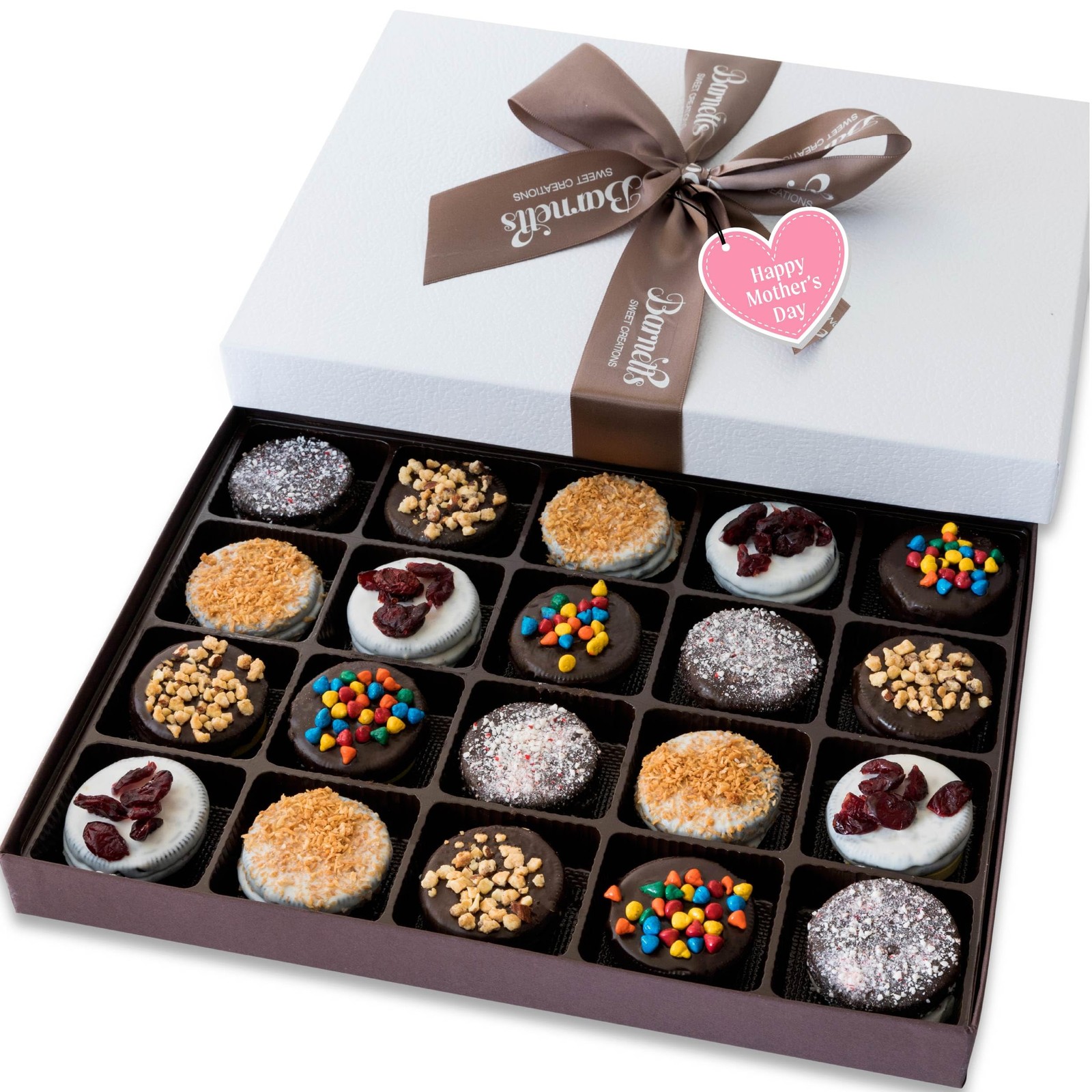 20 Piece Mothers Day Gift Gourmet Cookie Basket Assortment Food Snack Gift Set