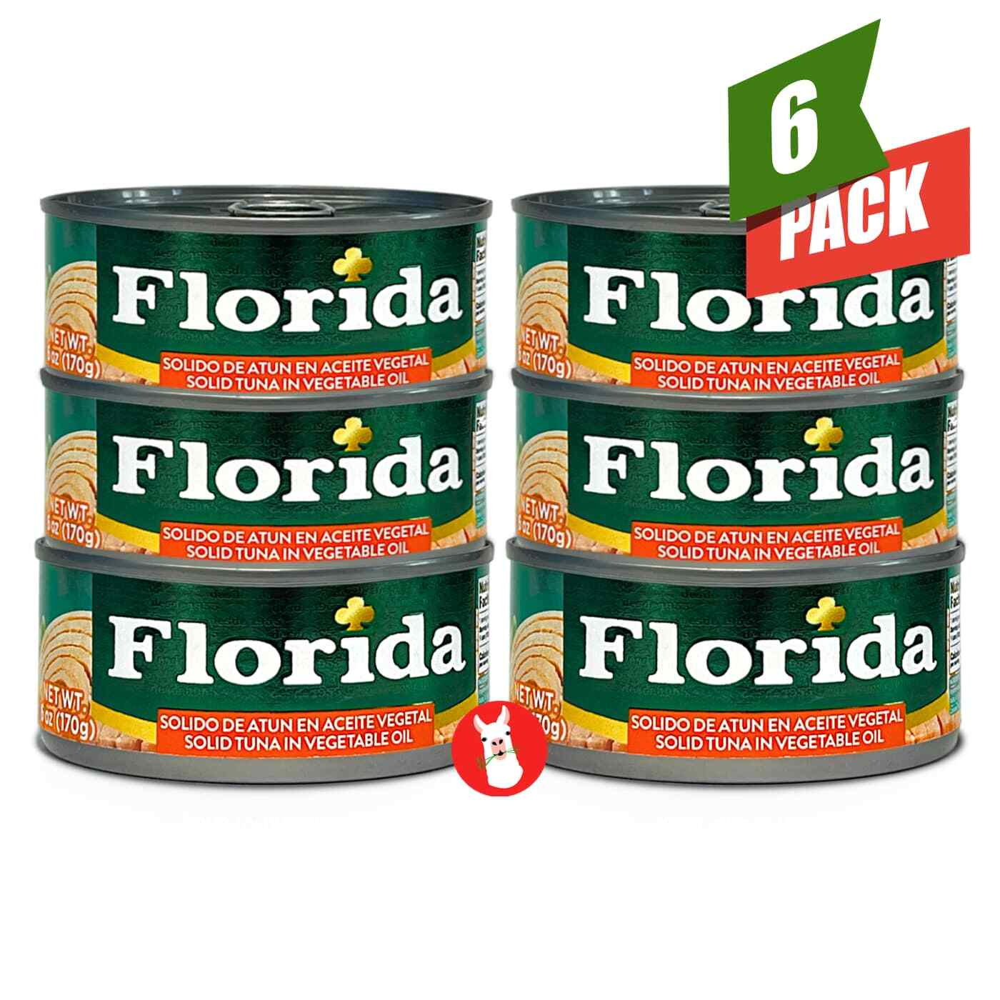 Florida Atun Solido En Aceite Vegetal | Peruvian Solid Tuna Can 6 Pack