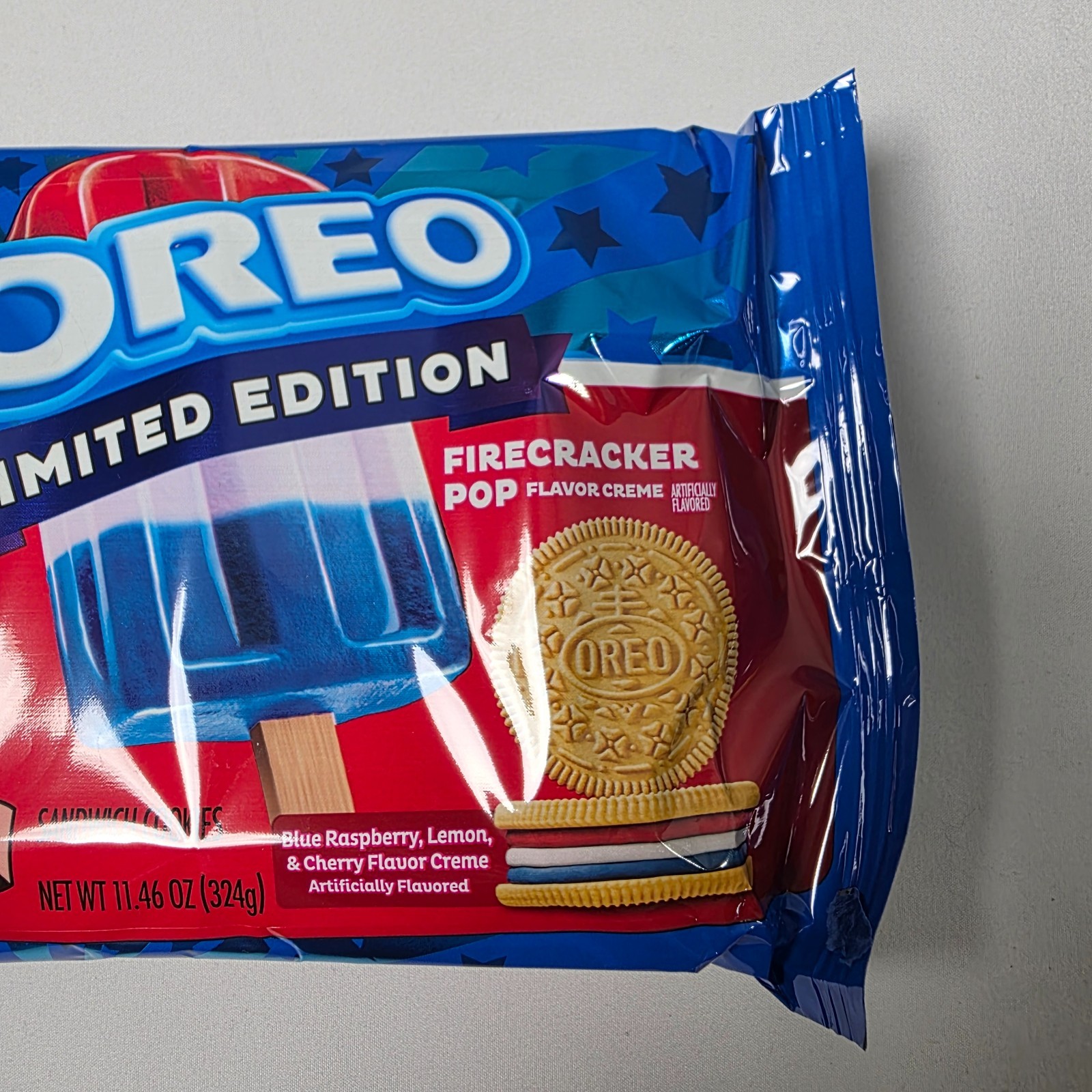 OREO LIMITED EDITION FIRECRACKER POP FLAVOR CREME SANDWICH COOKIES 11.46 OZ