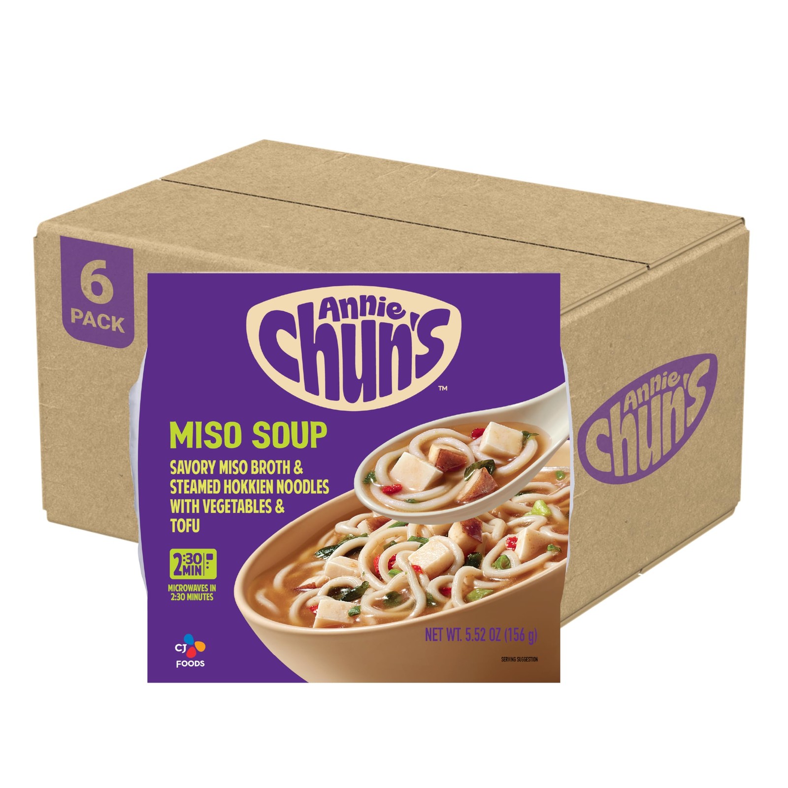Annie Chun’s Miso Soup Bowl, 5.52 oz (Pack of 6) Ounce