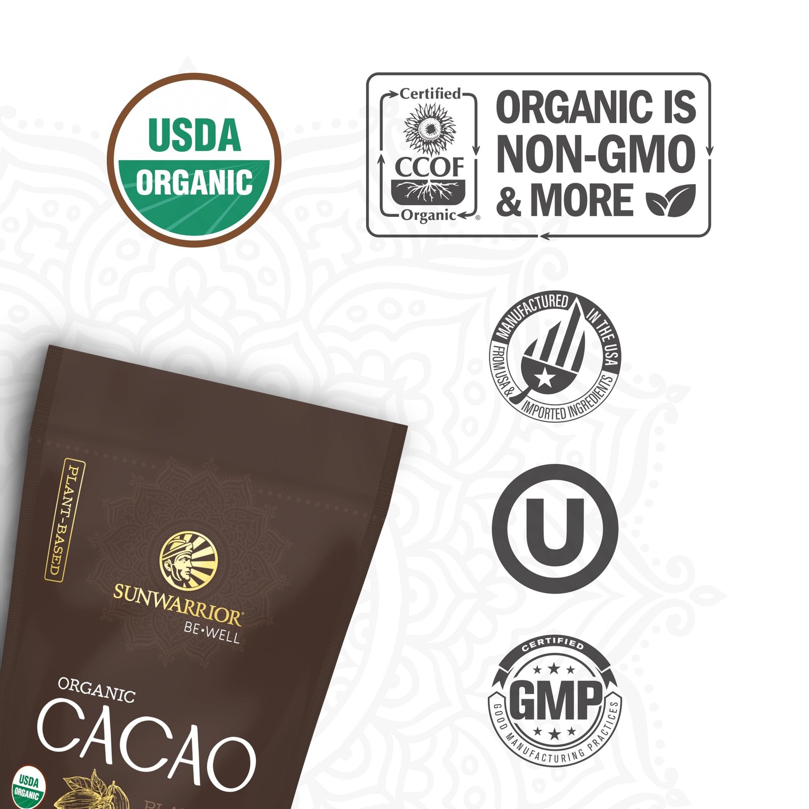 Pure Cacao Powder Organic Unsweetened & Raw | Premium USDA Organic Cacao Powd…