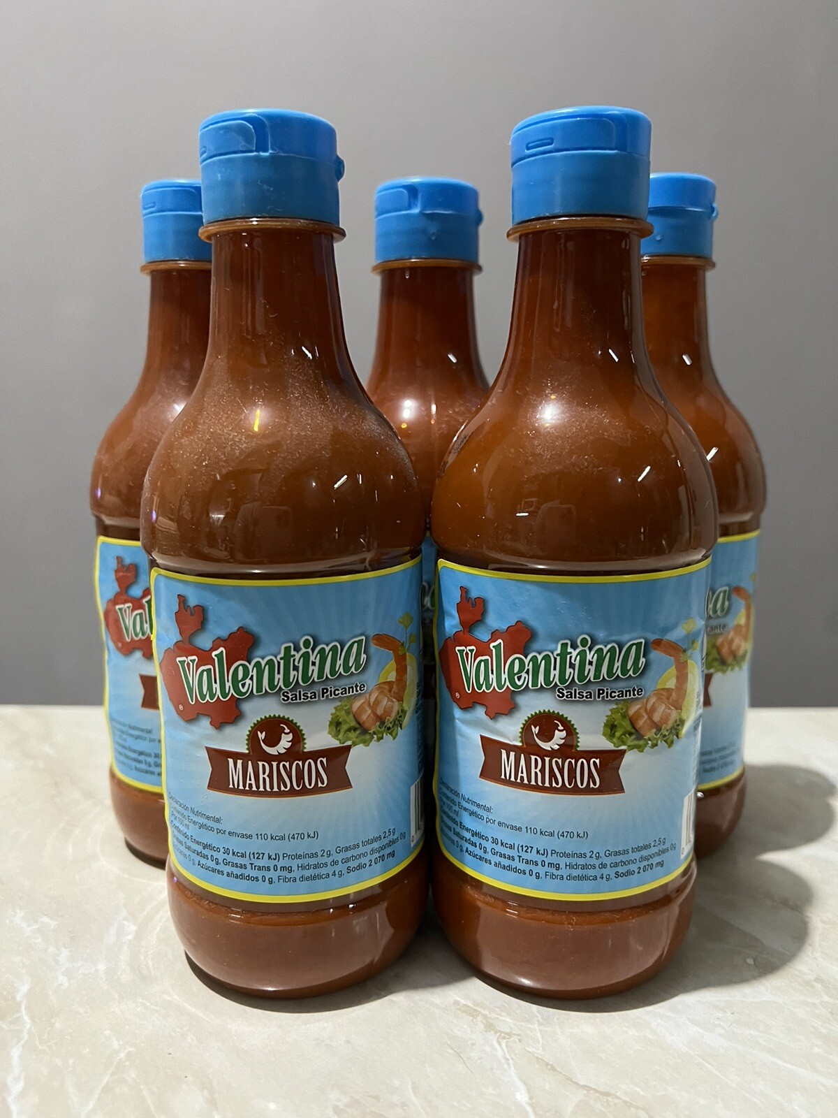 5 Valentina Salsa Picante De Mariscos Hot Mexican Sauce 370ml/12.5 oz 2 bottle