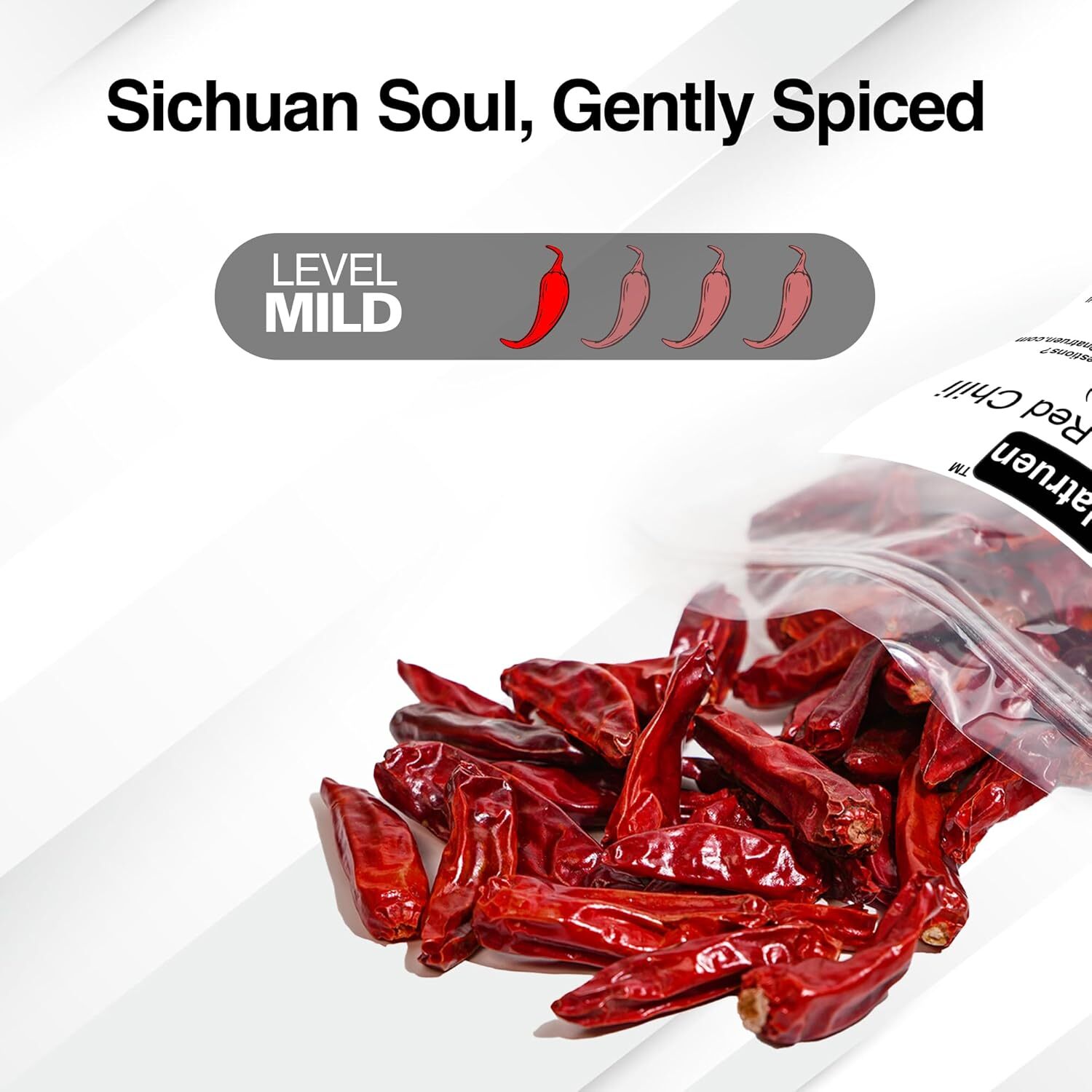 Natruen Whole Dry Szechuan Chinese Red Chili Pods 4oz (Medium Hot)