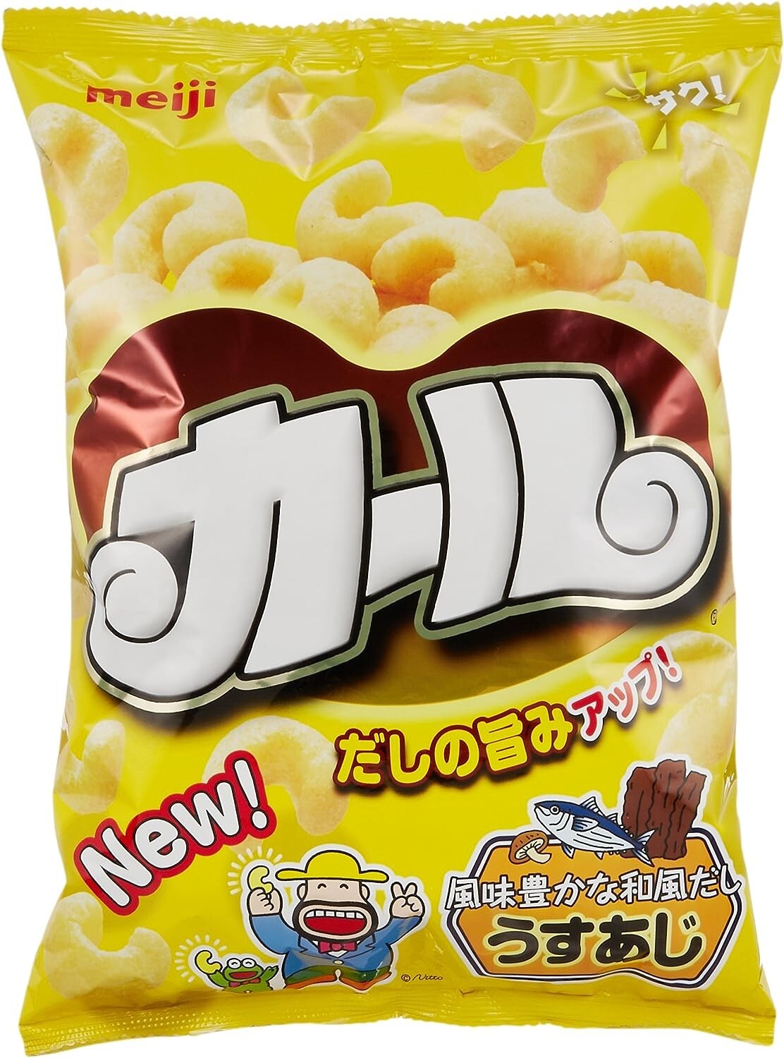 Meiji Carl Mild fish stock flavor corn snack 68g from Japan japanese snack