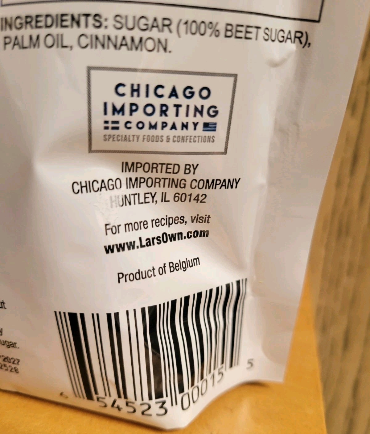 LARS OWN CINNAMON Scandinavian Swedish Pearl Sugar Belgium Import 10oz/283g Bag