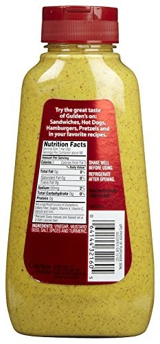 Gulden’s Squeeze Brown Mustard 12 oz 6 Pack