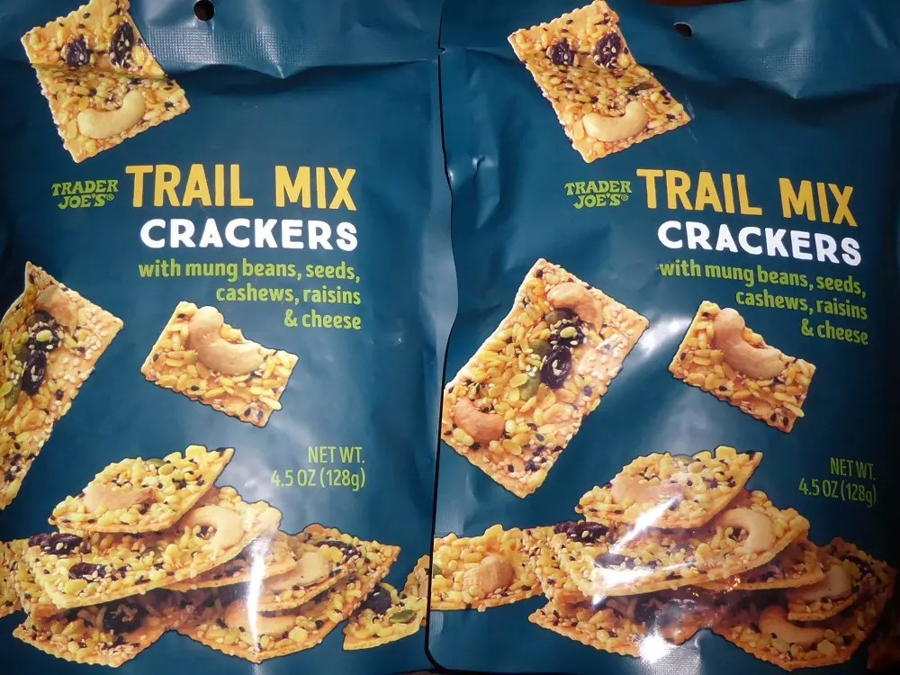 2 Packs Trader Joe’s Trail Mix Crackers 4.5 oz Each Pack, Total 9 oz