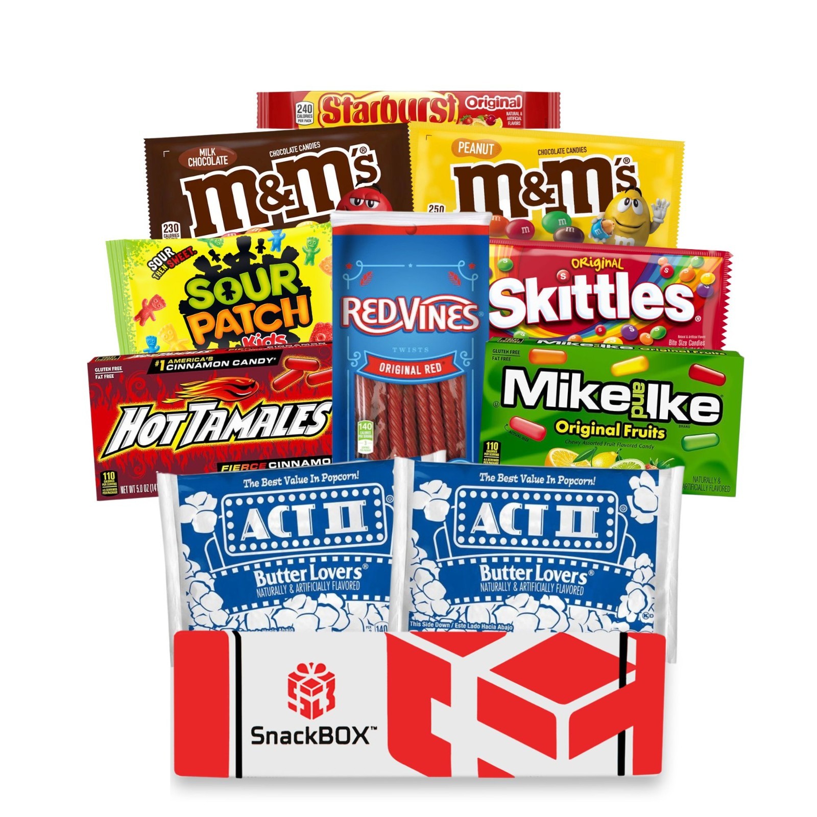 Snack Box Care Package Candy Popcorn Variety Pack Gift College Birthday Office