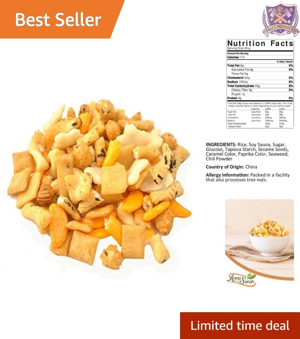 Oriental Rice Crackers in Resealable Bag Gluten-Free Snack 2 Lbs