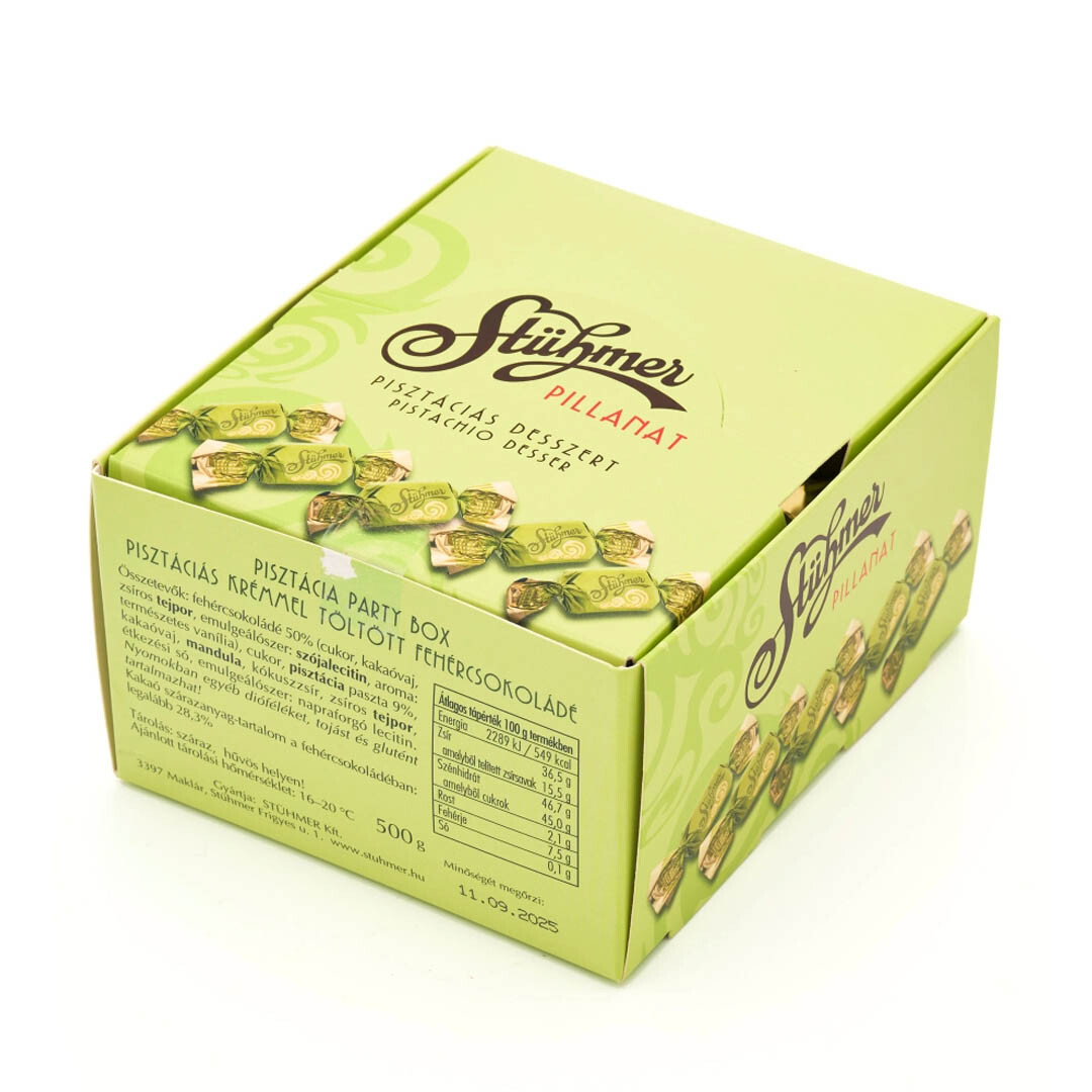 Stühmer Moment Pistachio White Chocolate Dessert Party Box Creamy Filling 500g