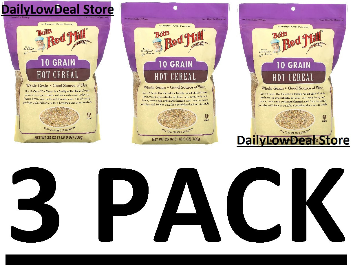 3 PACK – Bob’s Red Mill 10 Grain Hot Cereal 25 oz (Total 75 oz) FRESH