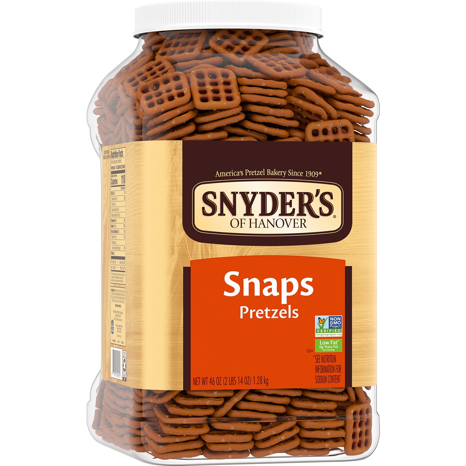 Snyder’s of Hanover Pretzel Snaps, 46 Oz Canister