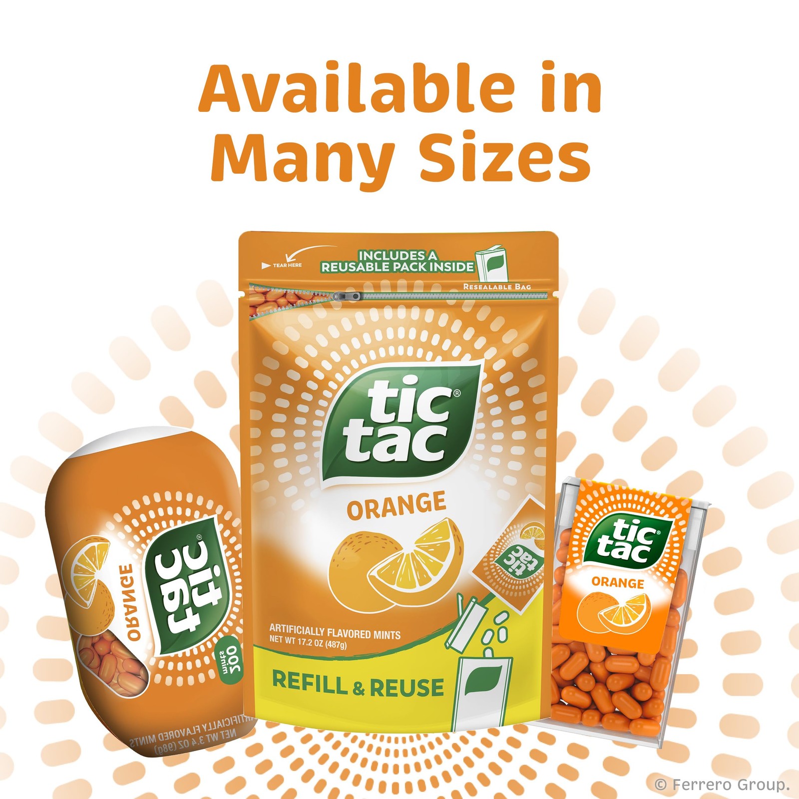 Tic Tac Orange, On-the-Go Pocket-Sized Mints, 1.7 Ounce (Pack of 12), Orange