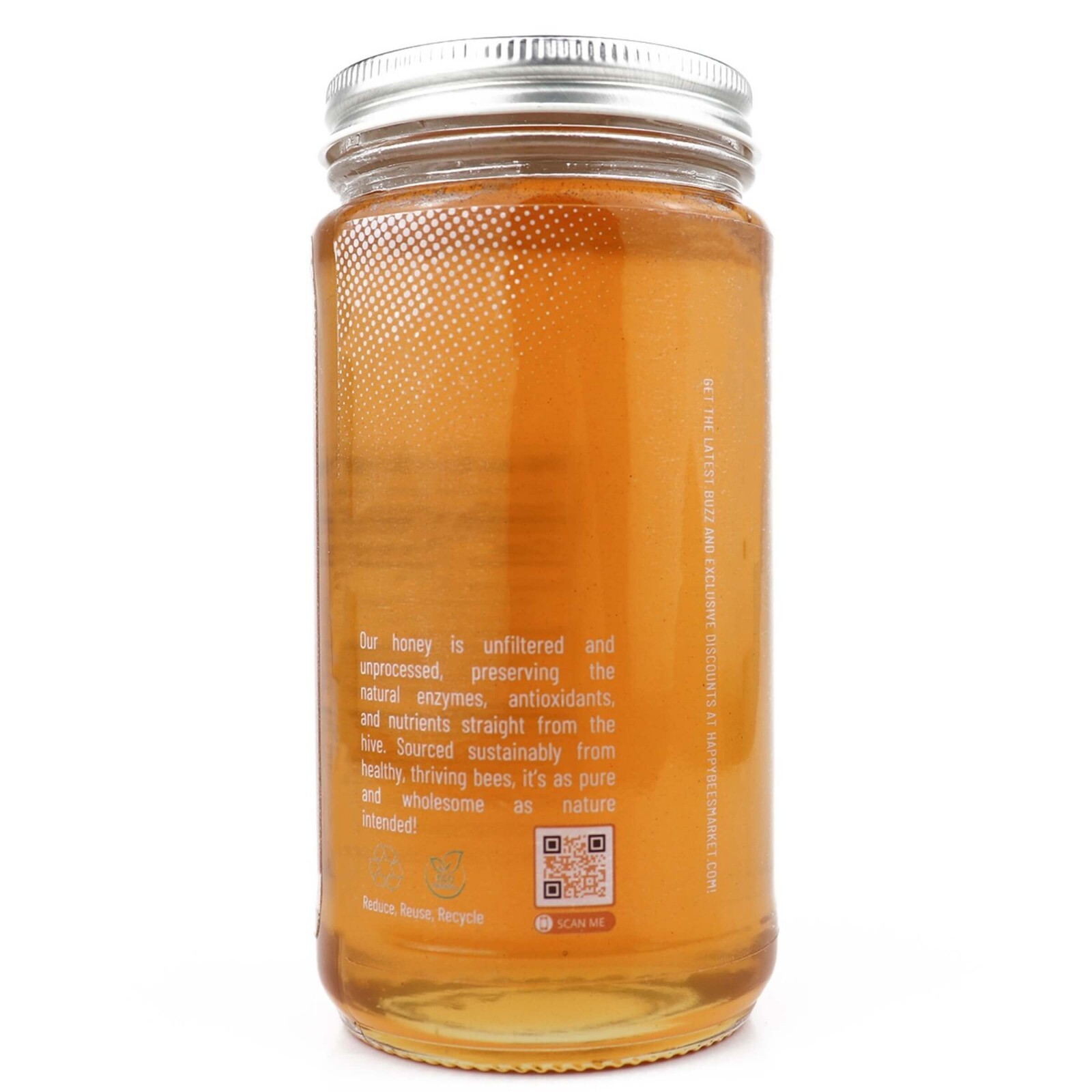 Happy Bees Market Orange Blossom Honey – Pure, Raw, and Unfiltered 100% Organic