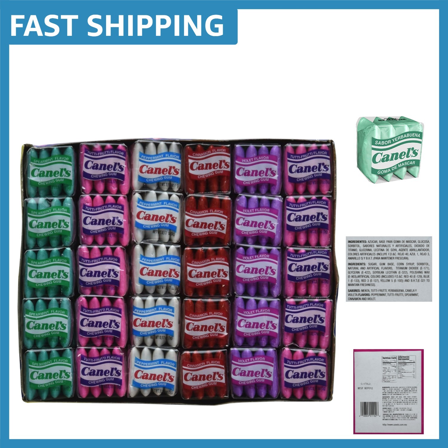 Canels Gum – 60 Count Box of Colorful Chewing Fun for All Ages