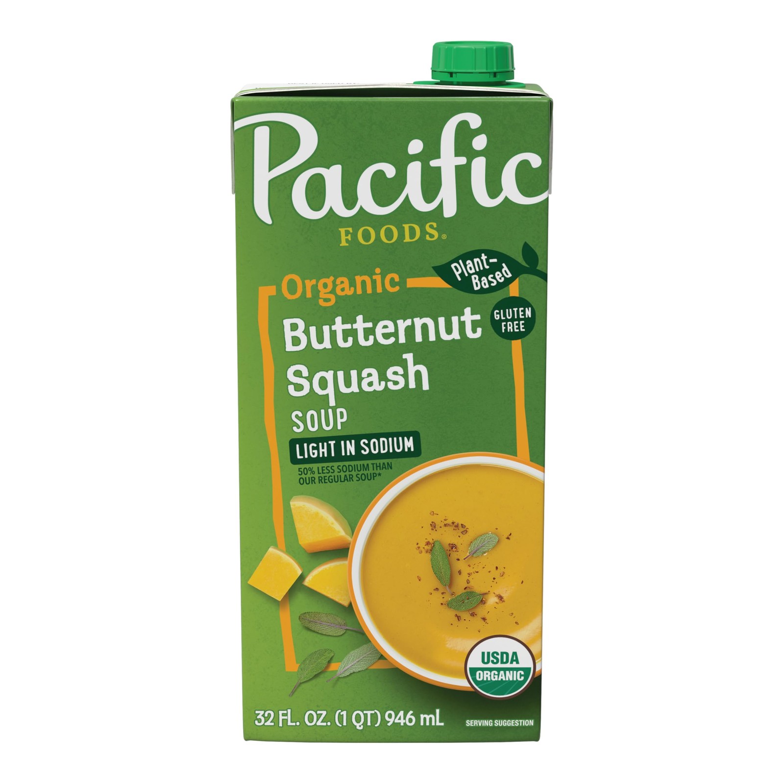 Pacific Foods Light in Sodium Organic Butternut Squash 32 Fl Oz (Pack of 1)