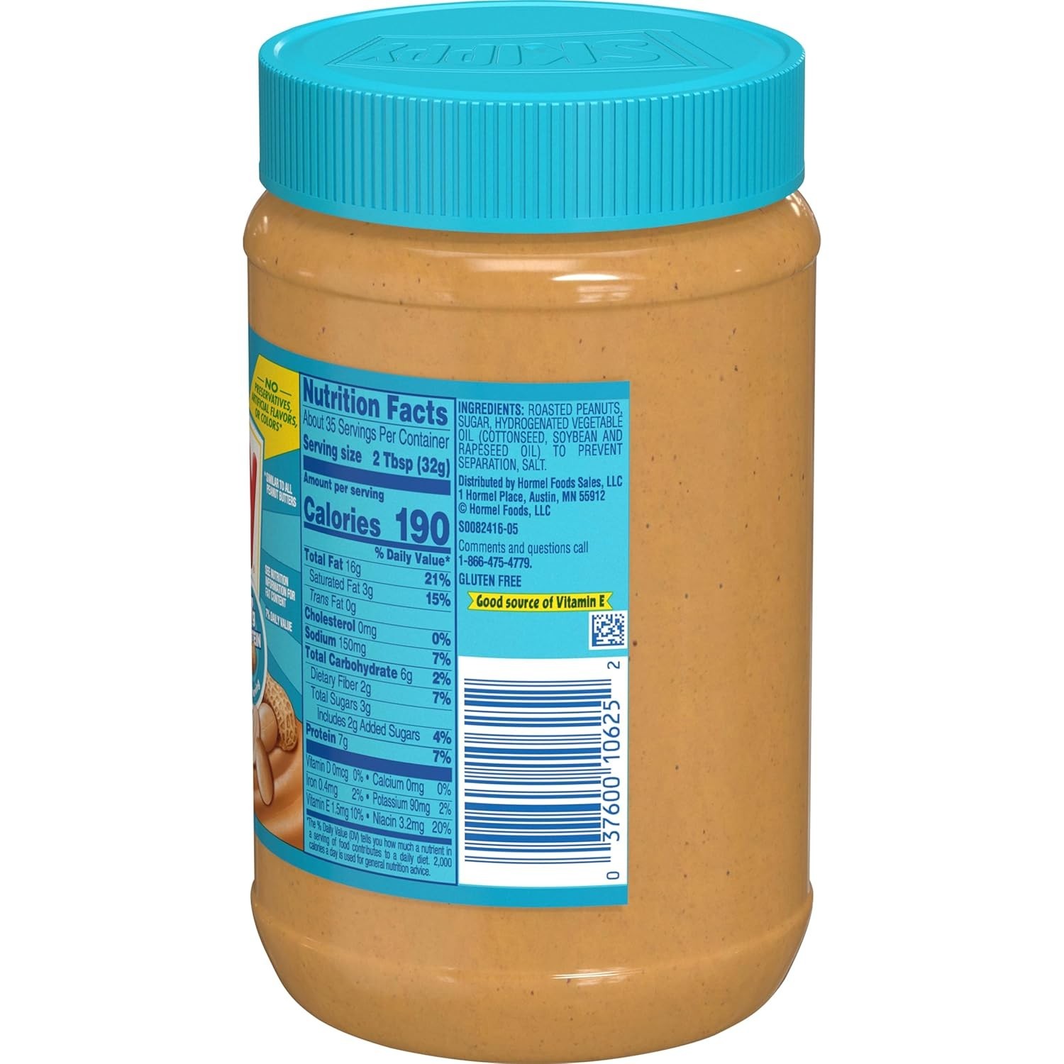 Nutritious Creamy Peanut Butter Spread, 40 oz 2 Pack