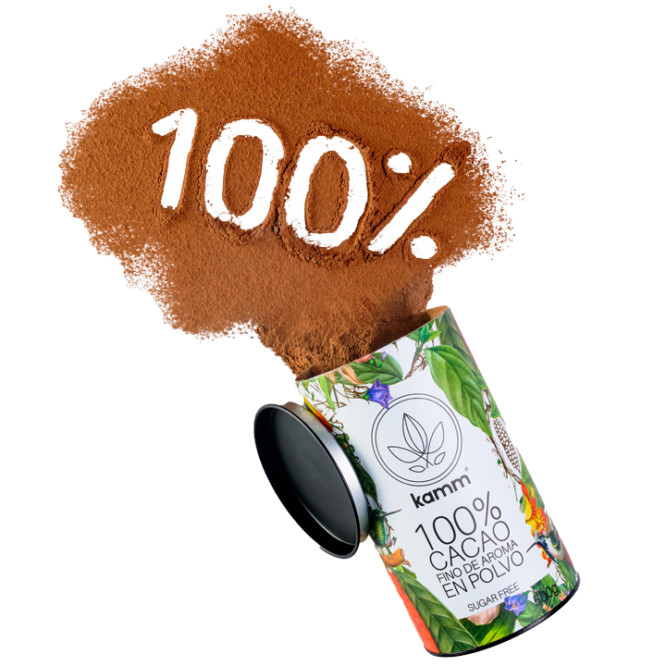 KAMM Unsweetened Cacao Powder – 100% Fine-Aroma, Organic, Vegan, Keto, Non-GMO