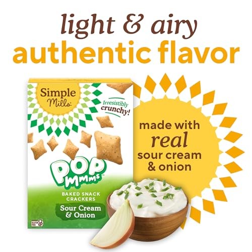 Simple Mills Pop Mmms Sour Cream Onion Crackers Gluten Free 4oz