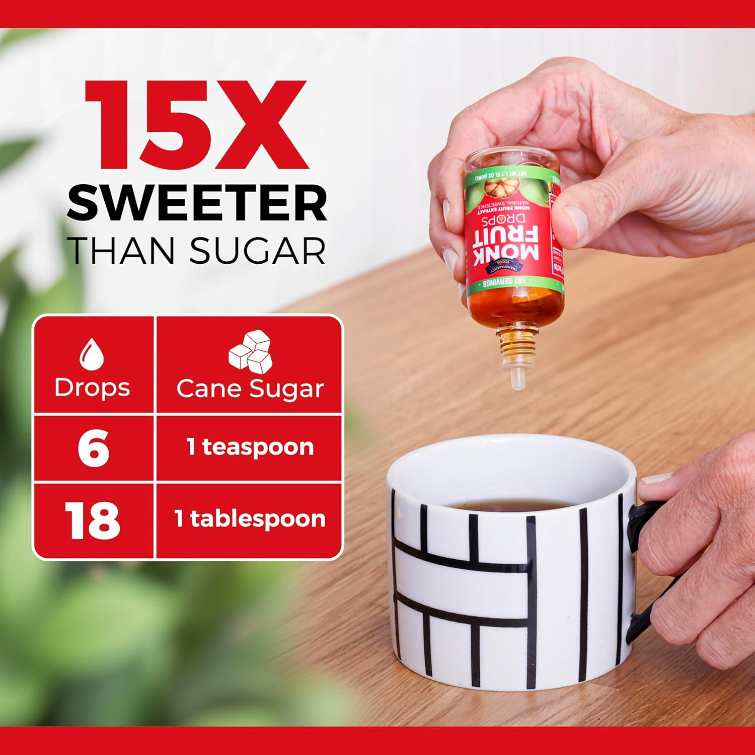Monk Fruit Extract (6 Drops = 1 Tsp of Sugar) Zero 1.7 Fl Oz (Pack 1)