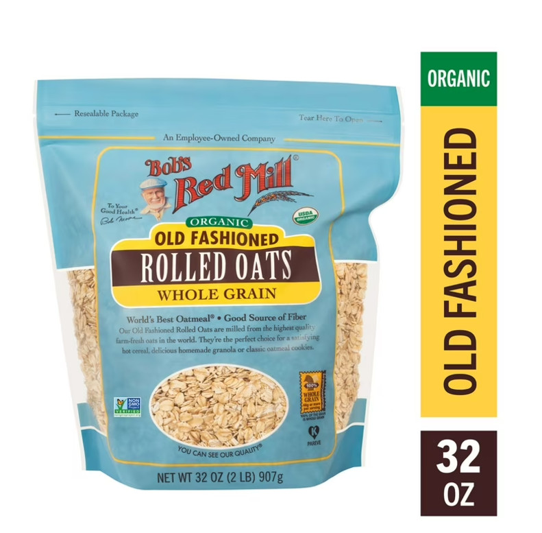Bob’s Red Mill, Old Fashioned Rolled Oats, Organic, 32 oz (2 PACK)
