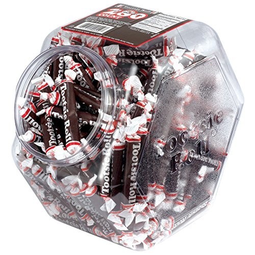 Chocolate Tootsie Rolls 280 Count 98 Ounce Tub Individually Wrapped Gluten Free