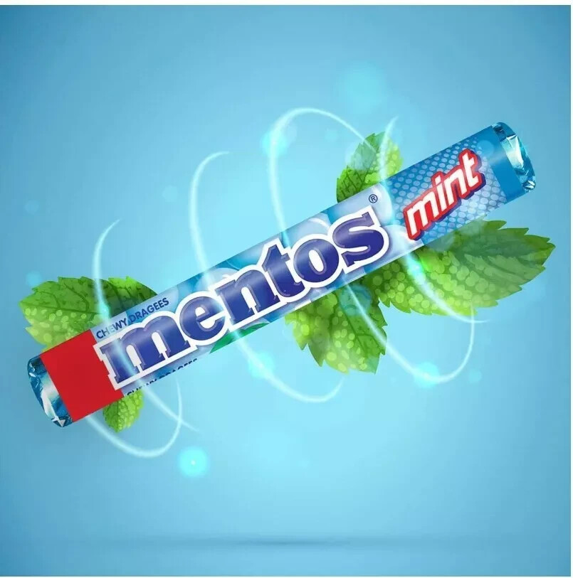 10 Pack X Mentos Chewy Candy Mint Flavor Halal (29 Gram) منتوس