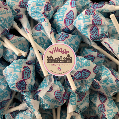 Blu Raspberry Dum Dums Lollipops – 35 Count