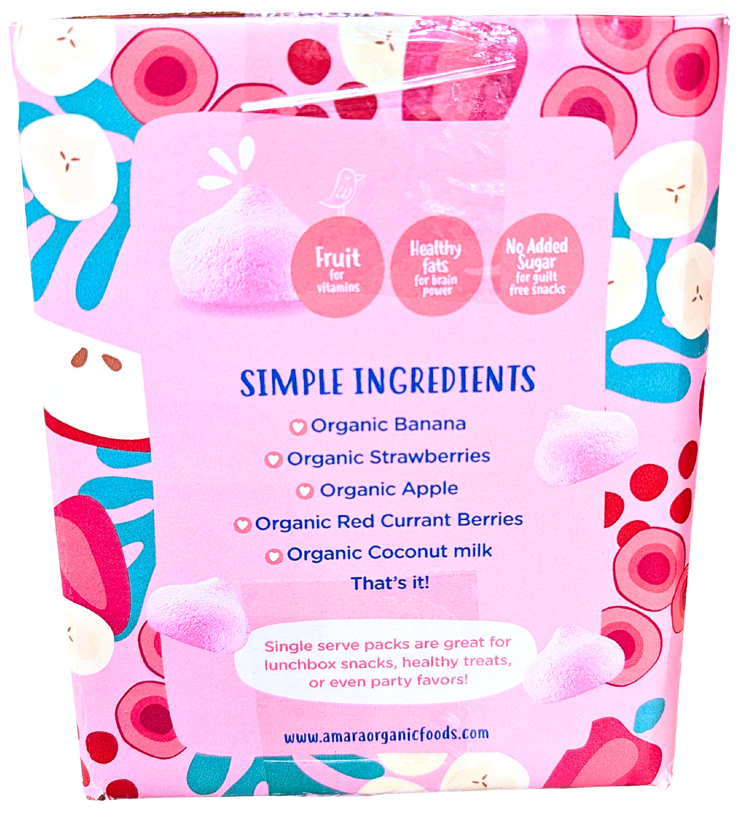 Amara Organic Smoothie Melts No Sugar Added 20 Pouches EXP 10/2027