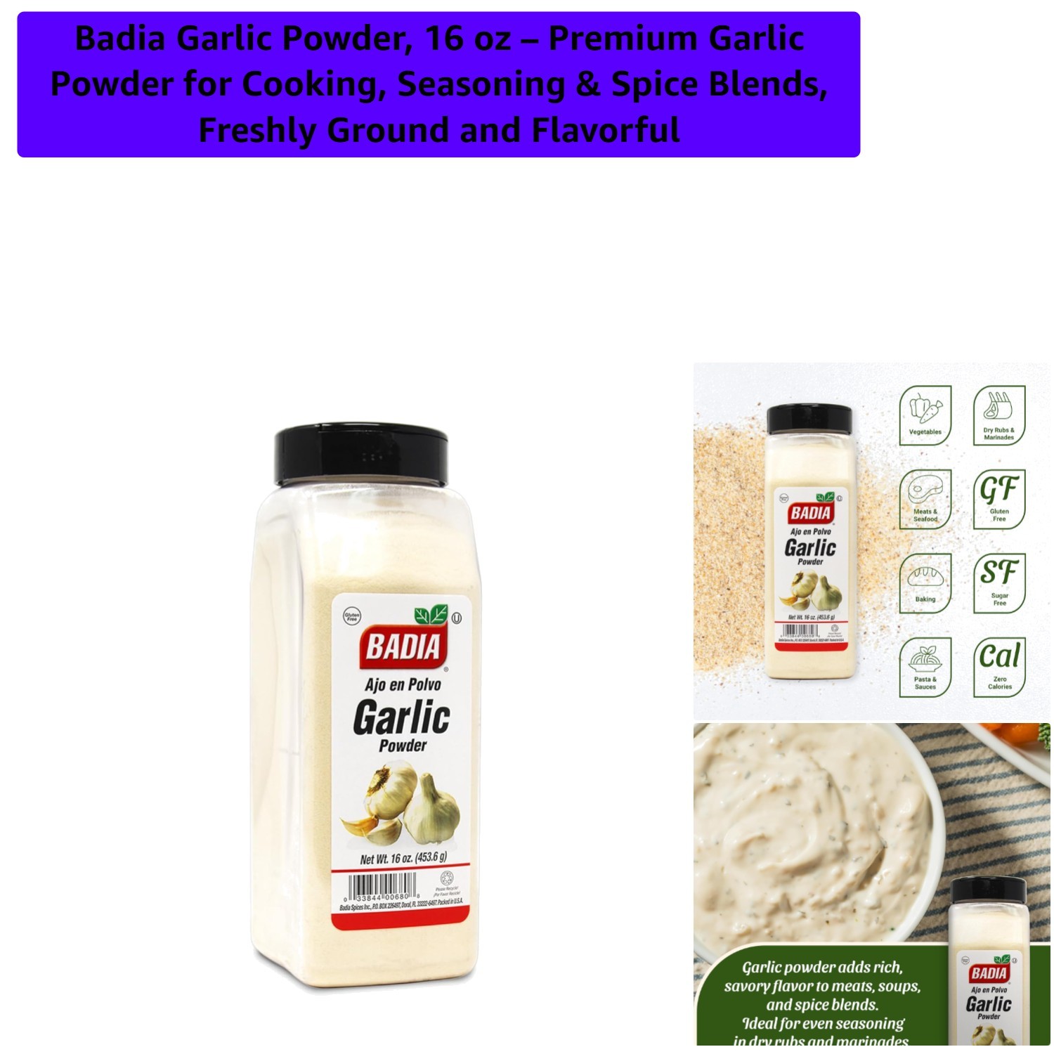 High-Quality 16 oz Garlic Powder – A Must-Have for Savory Culinary Creations